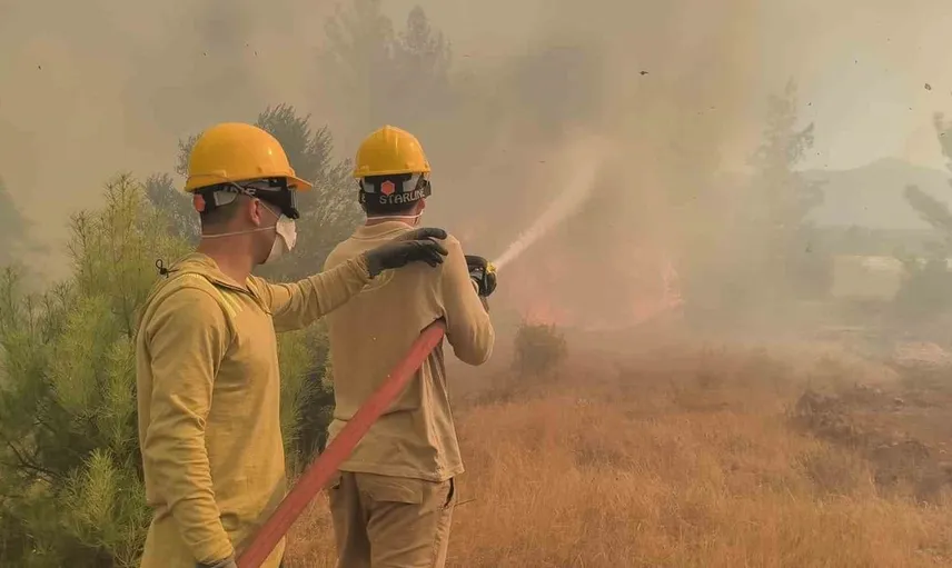 Aksu'daki orman yangınında kontrol çalışmaları hız kazanıyor