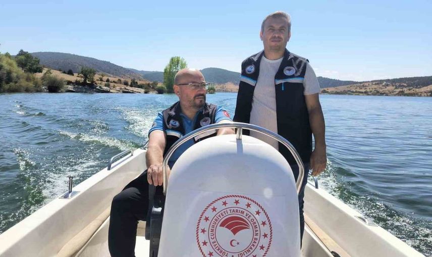 Kayaboğazı Barajı'nda sahipsiz balık ağlarına yönelik denetim yapıldı
