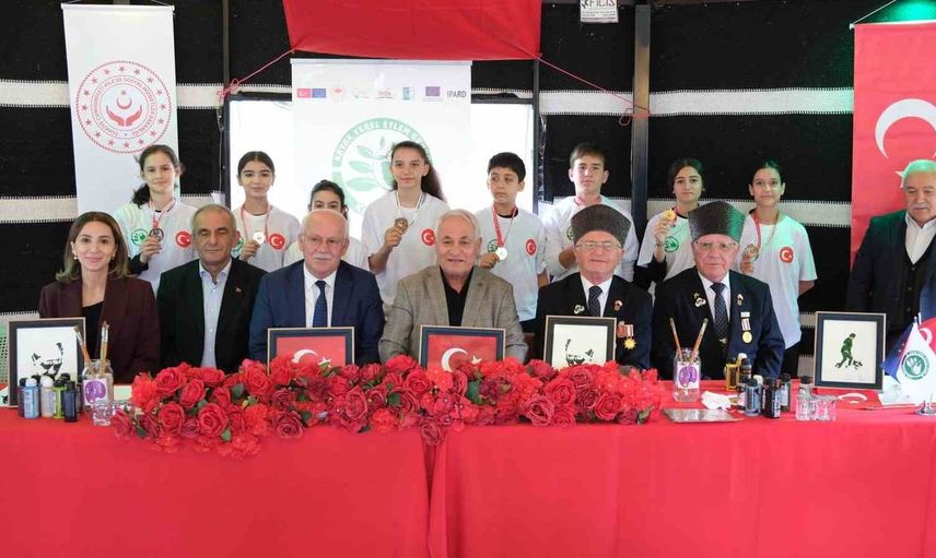Gaziler ile genç sporcular buluşarak tecrübelerini paylaştı