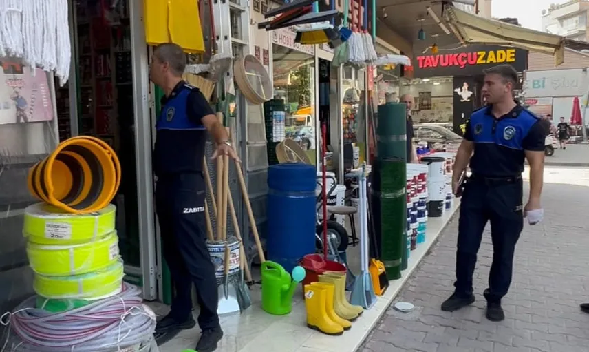 İnegöl'de kaldırım işgali ve çevre kirliliği için denetimler aralıksız sürüyor