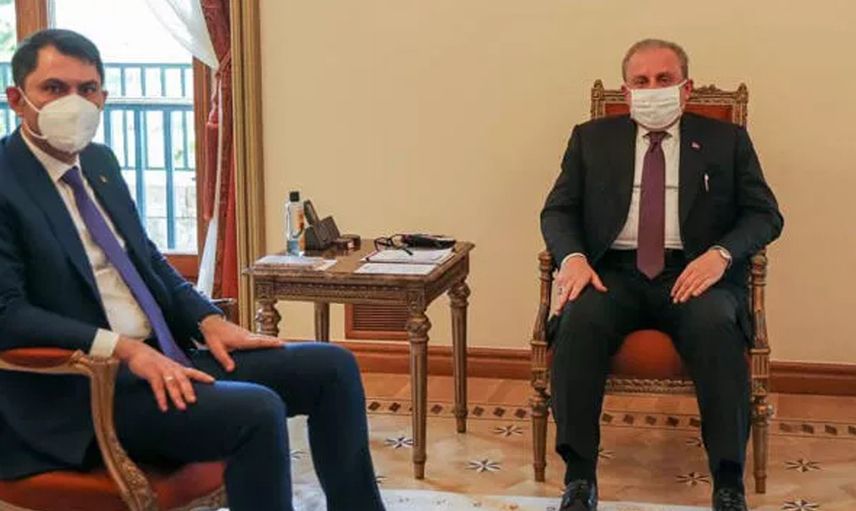 Çevre ve Şehircilik Bakanı Kurum İle TBMM Başkanı Şentop Müsilaj Sorununu Görüştü