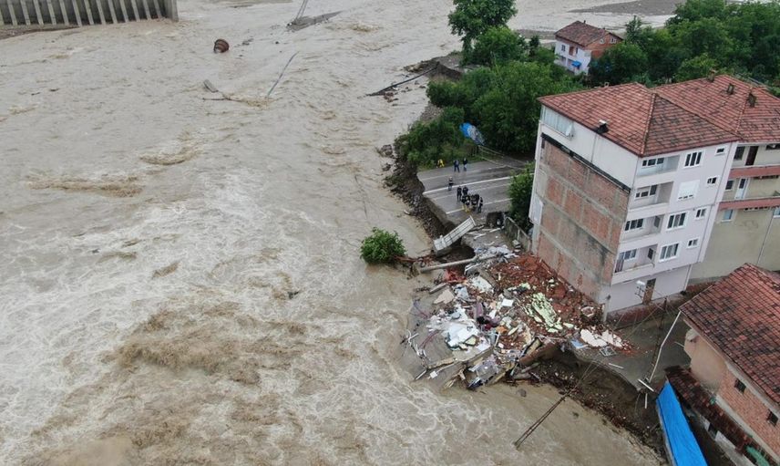 Bartın'da Kozcağız beldesinde meydana gelen sel felaketinin bilançosu dron ile görüntülendi! Felaketin Bilançosu Ağır!