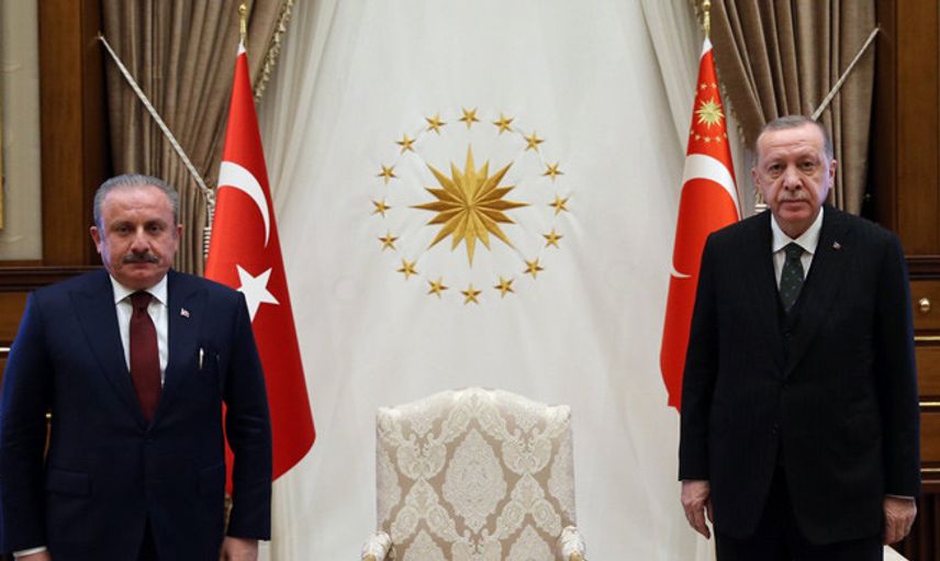 Başkan Erdoğan, Meclis Başkanı Mustafa Şentop ile Görüştü