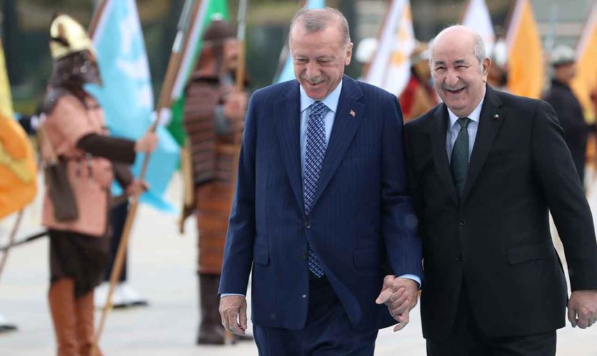 Başkan Recep Tayyip Erdoğan, Cezayirli mevkidaşı Abdülmecid Tebbun'u Ankara'da resmi törenle karşıladı!