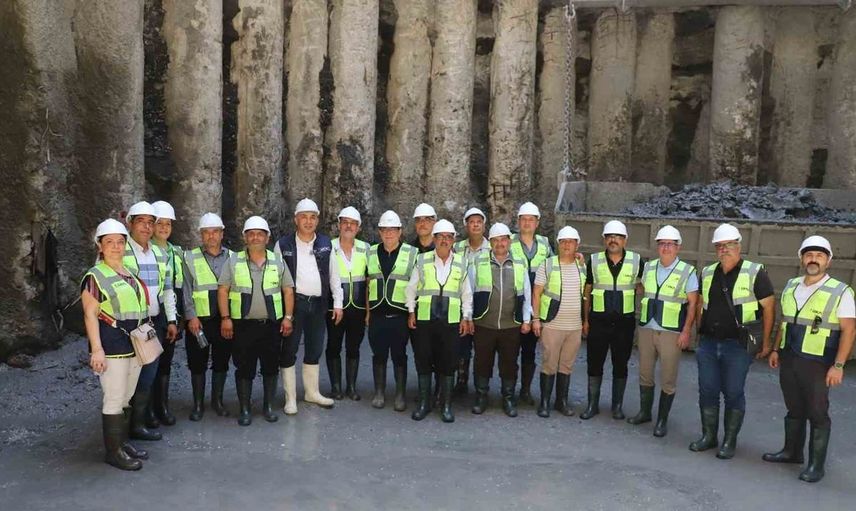 Muhtarlar, 1 milyon insana hizmet verecek Türkiye’nin en büyük atık su tünelini inceledi