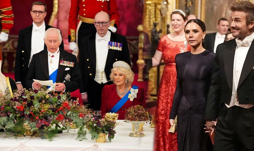 Beckham çifti 25. evlilik yıl dönümünlerini  Buckingham Sarayı’nda kutladı