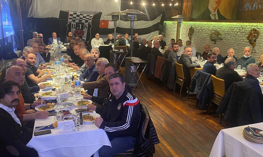 Beşiktaş camiasının ileri gelenleri iftar yemeğinde buluşarak Giresunspor maçını takip etti