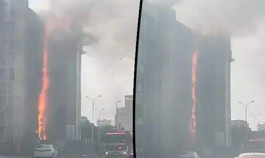 Beylikdüzü'nde iş merkezinde yangın: Bölgeye çok sayıda itfaiye ekibi sevk edildi