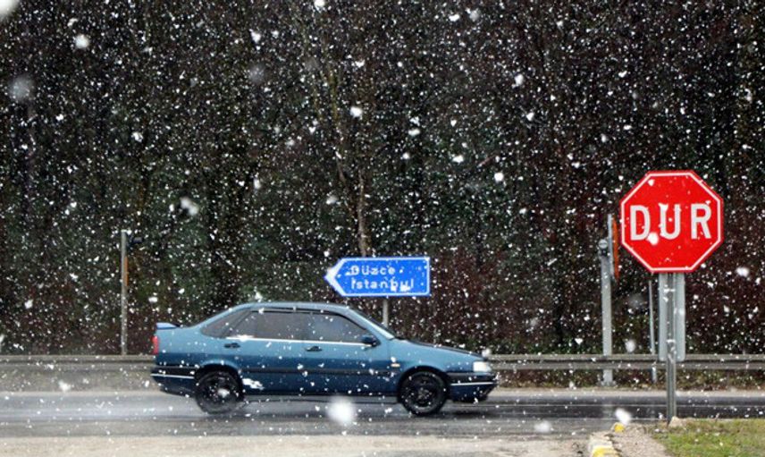 Bolu Dağı'na Öngörülen Kar Yağışı Geldi