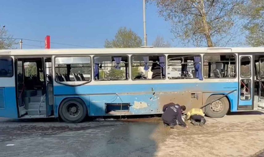 Bursa'da infaz koruma memurlarını taşıyan otobüsün patlama anı görüntüleri ortaya çıktı!