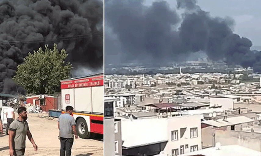 Bursa'da Korkutan Yangın: Kısa Sürede Büyüdü!