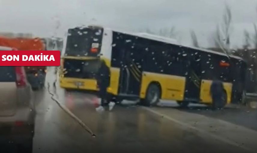 Büyükçekmece'de feci kaza! İETT otobüsü yoldan çıktı