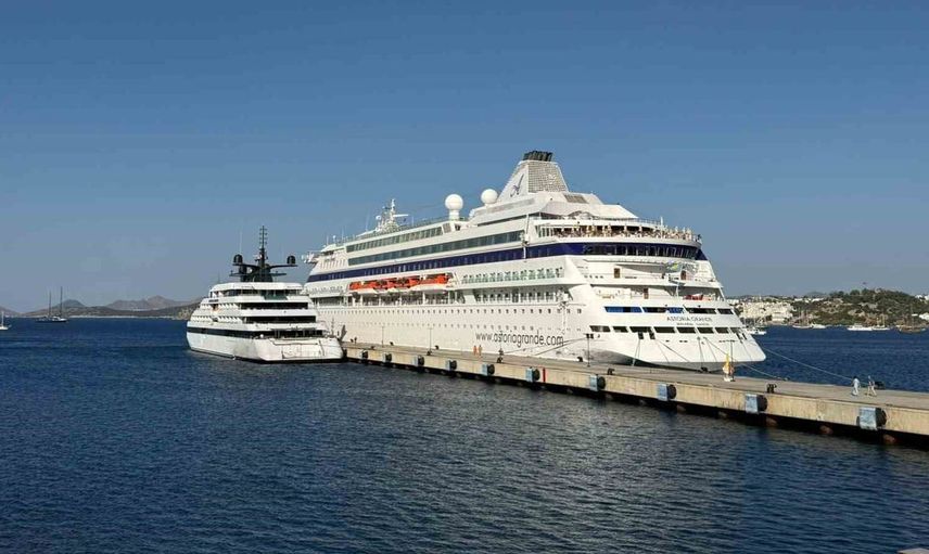 Bodrum limanında kruvaziyer gemileri misafir edildi