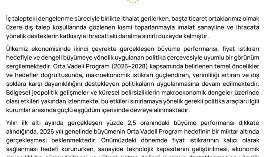 Cumhurbaşkanı Yardımcısı Yılmaz'dan 1,71 trilyon dolarlık milli gelir açıklaması