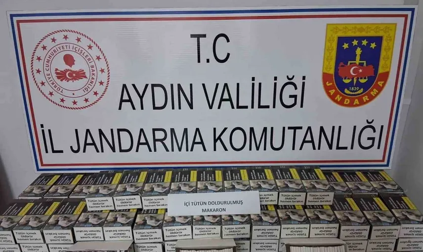 Aydın'da tünelde büyük kaçakçılık operasyonu: 20 bin makaron ele geçirildi