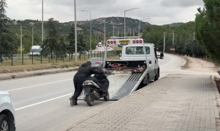 Burdur'da plakasız motosikletin numaraları kazınmış olarak bulundu