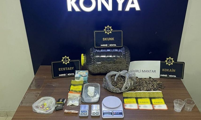 Konya'da uyuşturucu ticaretine geçit yok: 8 kişi gözaltına alındı