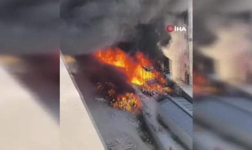 Malatya'da konteyner kentte büyük yangın paniği