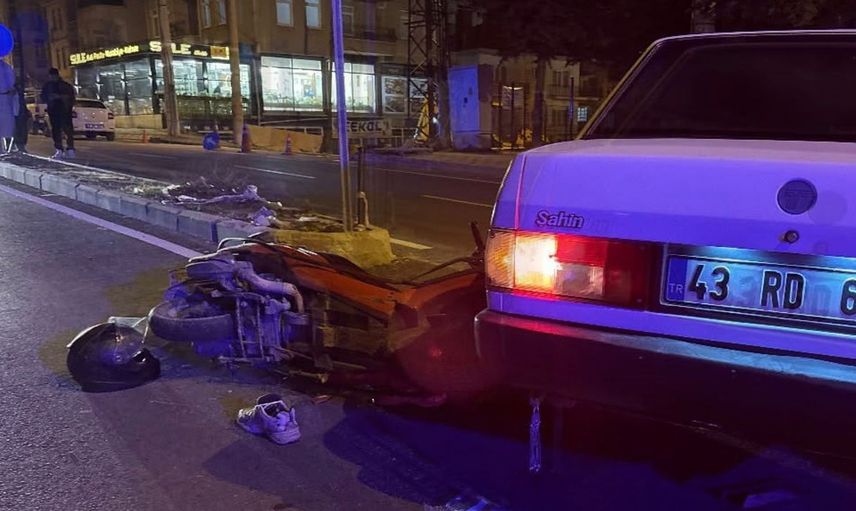 Kütahya'da kaza sonucu motosiklet sürücüsü yaralandı