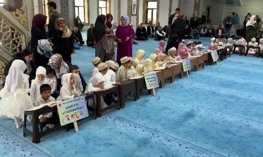 Minik öğrenciler için Kur’an yolculuğu törenle başladı