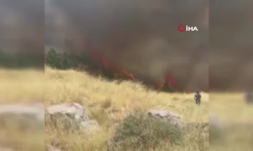 Ankara'daki ot yangını itfaiye ekipleri tarafından söndürüldü