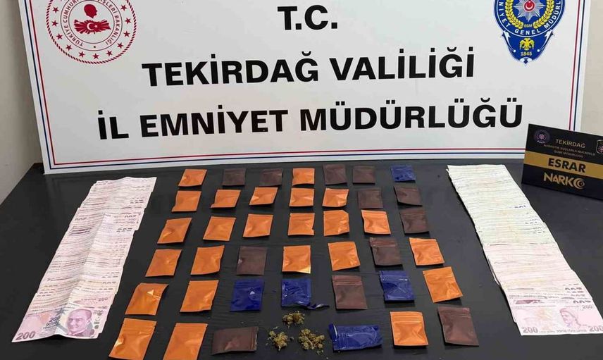 Tekirdağ'da uyuşturucu operasyonunda çarpıcı yöntemler