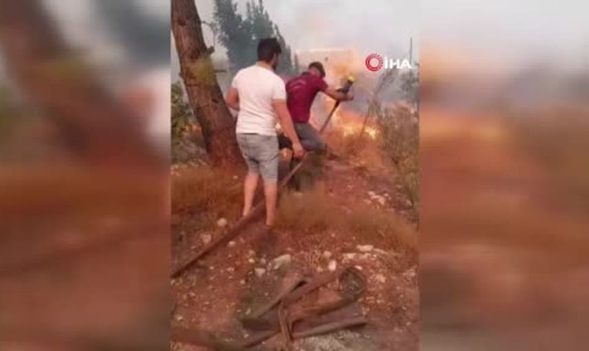 Kaş’da yangın söndürme mücadelesi: Vatandaşlar ve itfaiye işbirliği