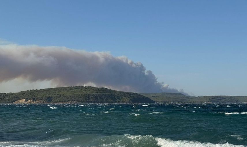 Çanakkale Gelibolu'da Orman Yangınına Müdahale Devam Ediyor