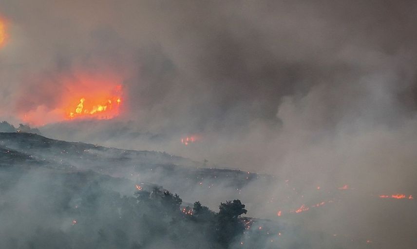 Çanakkale Gelibolu'daki Orman Yangını Devam Ediyor