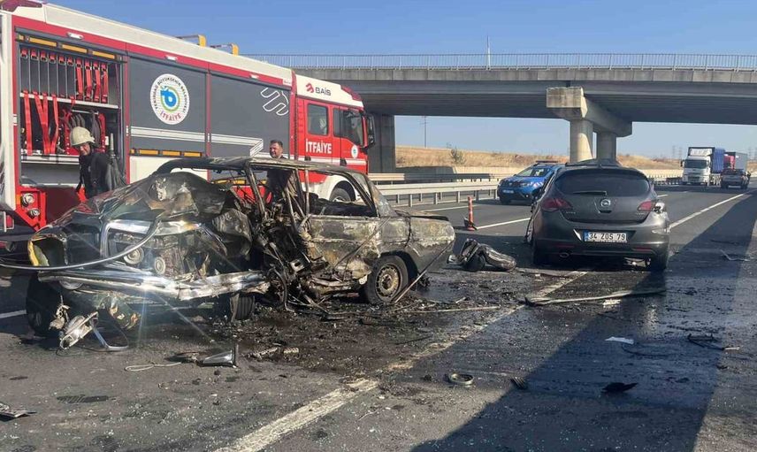 Çorlu'da iki otomobil çarpıştı: Yanarak can veren sürücünün acı hikayesi