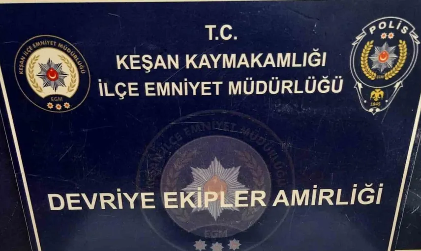 Keşan'da uyuşturucu tütünle yakalanan şüpheli gözaltına alındı