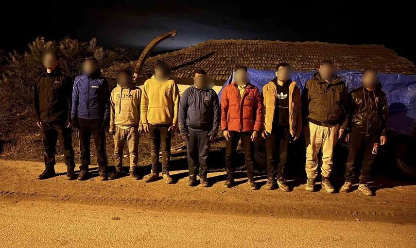 Edirne'de jandarma devriyesi sırasında 9 düzensiz göçmen yakalandı