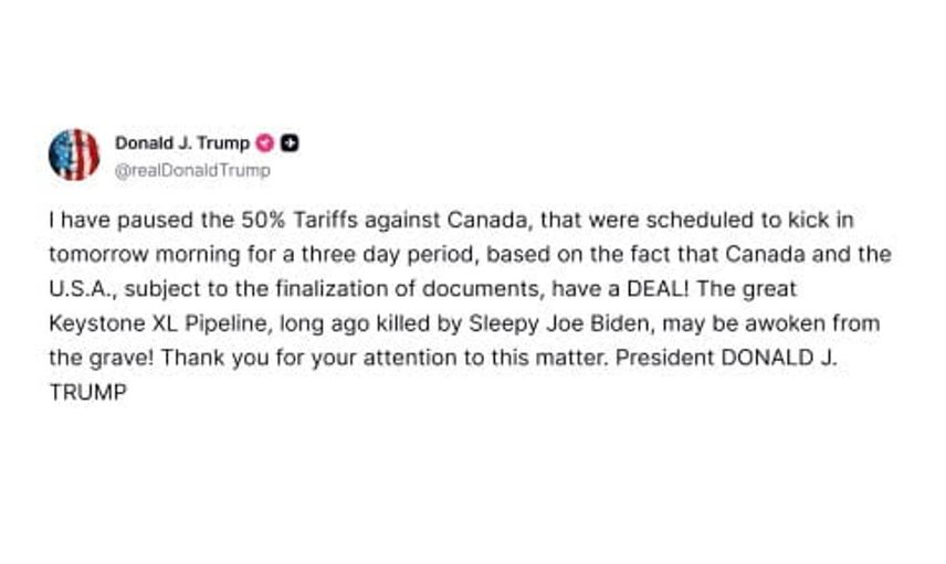 Trump, Kanada ile gümrük vergisinde uzlaşı sağladı
