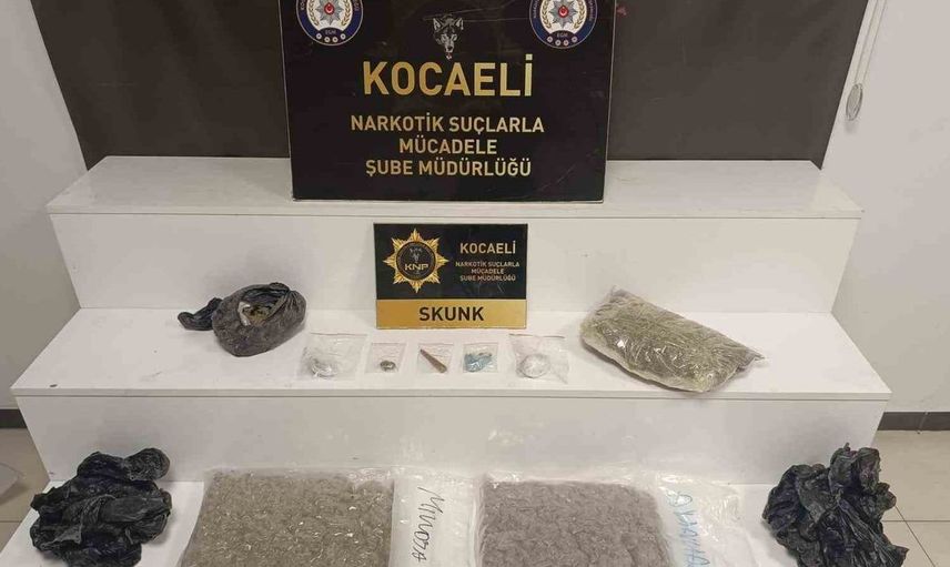 Kocaeli'de düzenlenen uyuşturucu operasyonunda skunk ele geçirildi