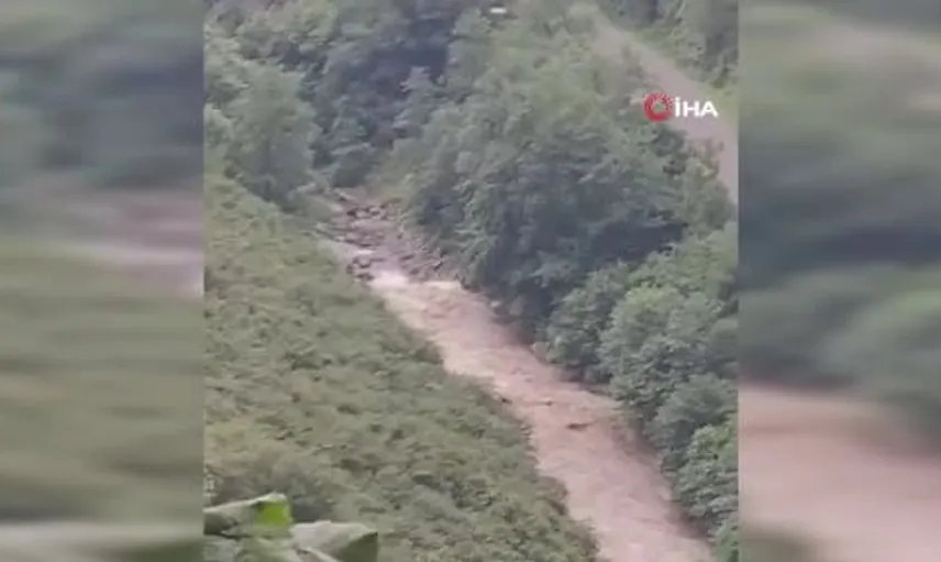 Giresun'daki sel felaketinin görüntüleri ortaya çıktı: İki kız kardeş yaşamını yitirdi