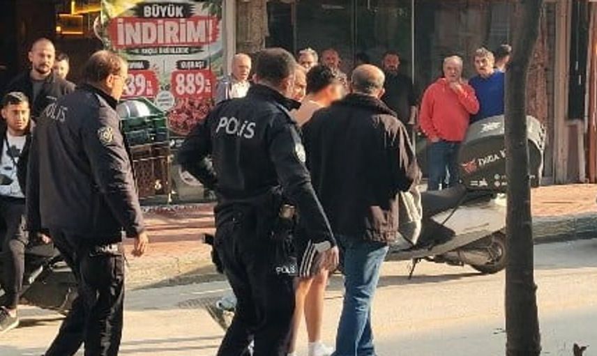 Kuşadası'nda bıçaklı genç panik yarattı