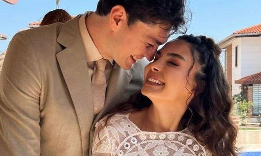 Cedi Osman ve Ebru Şahin’in en mutlu günü: Ünlü çiftin nikahından ilk anlar