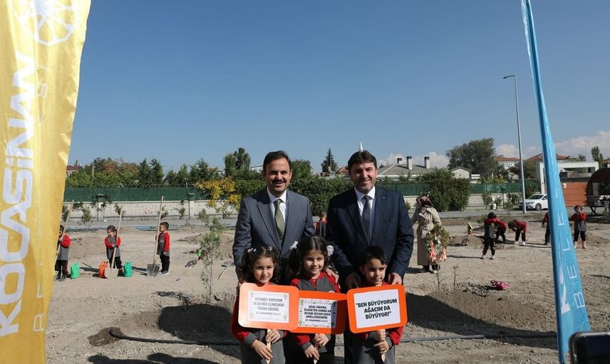 Kocasinan'da çocuklarla fidan dikimi: Geleceğe yeşil bir miras bırakmak için çalışıyoruz