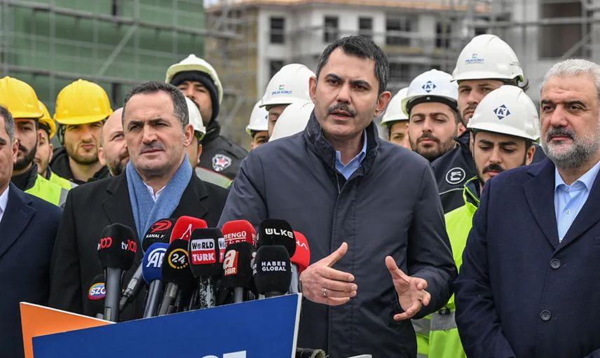 Cumhur İttifakı'nın İBB Başkan Adayı Kurum, Okmeydanı'nda Kentsel Dönüşüm Şantiyesi’ni ziyaret etti