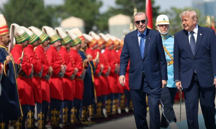 Cumhurbaşkanı Erdoğan, ABD Başkanı Trump'ı Beştepe'de resmi törenle karşıladı