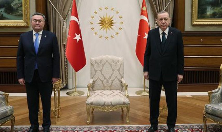 Cumhurbaşkanı Erdoğan Tileuberdi'yi Kabul Etti