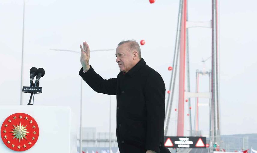 Cumhurbaşkanı Recep Tayyip Erdoğan, 1915 Çanakkale Köprüsü'nün açılışında konuşuyor!