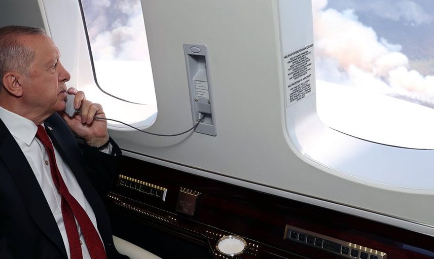 Cumhurbaşkanı Recep Tayyip Erdoğan, yangının meydana geldiği Marmaris'e geldi!