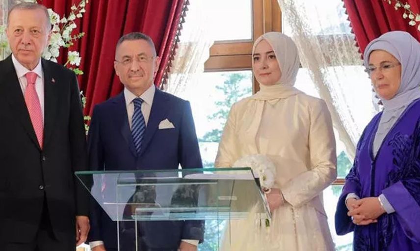 Cumhurbaşkanı Yardımcısı Fuat Oktay ile Cumhurbaşkanı Danışmanı Hümeyra Şahin evlendi! Nikah şahitleri Başkan Erdoğan ile eşi Emine Erdoğan oldu!