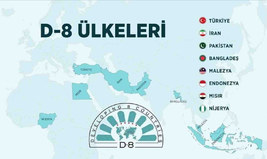 D-8 nedir, ne demektir? D-8 ne amaçla kurulmuştur? D-8 üyeleri hangileridir? D-8 zirvesi nedir? D-8 ülkeleri hakkında detaylı bilgiler