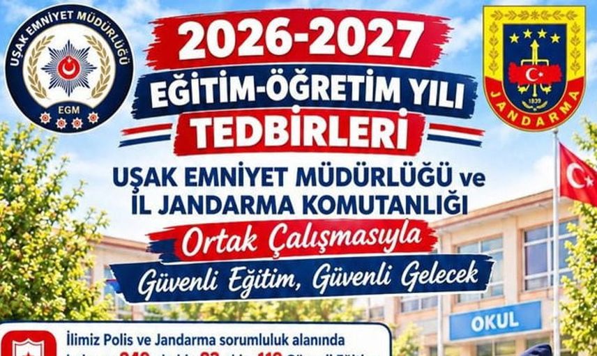 Uşak'ta okul güvenliği için denetim seferberliği