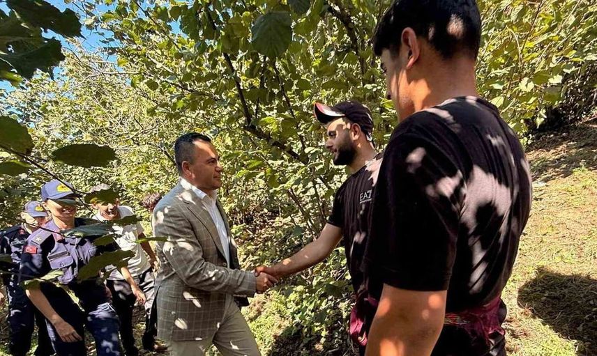 Fındık hasadı için gelen tarım işçilerine destek ziyareti