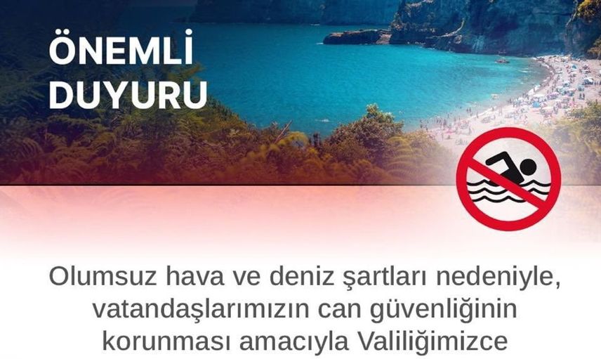 Zonguldak'ta denize girmek iki gün boyunca yasaklandı