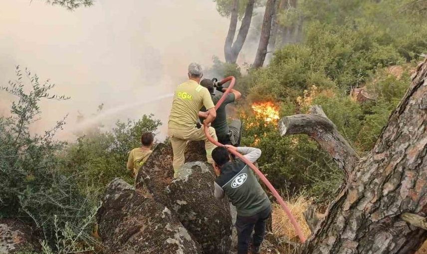 Çine'deki orman yangınına müdahale ikinci günde sürüyor