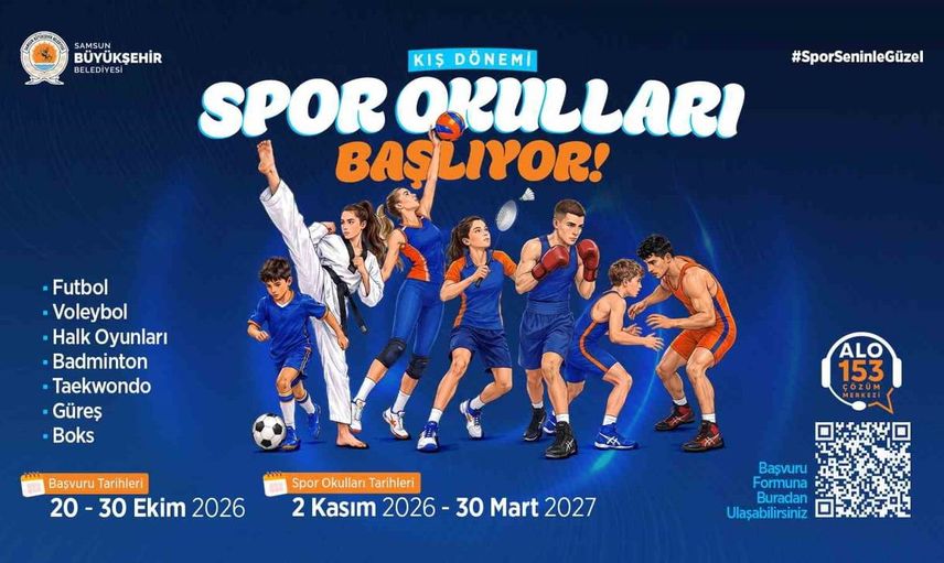Samsun kış spor okulları başvuruları başladı: Farklı branşlarda eğitim fırsatları